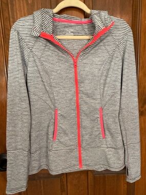 lukka Striped Knit Top with Pink Trim